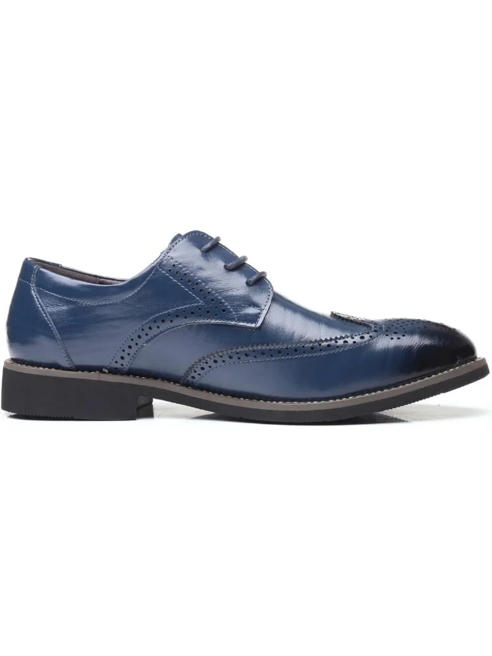Stylish Men's Manmade Leather Lace-up Formal Dress Wingtips Oxfords Shoes